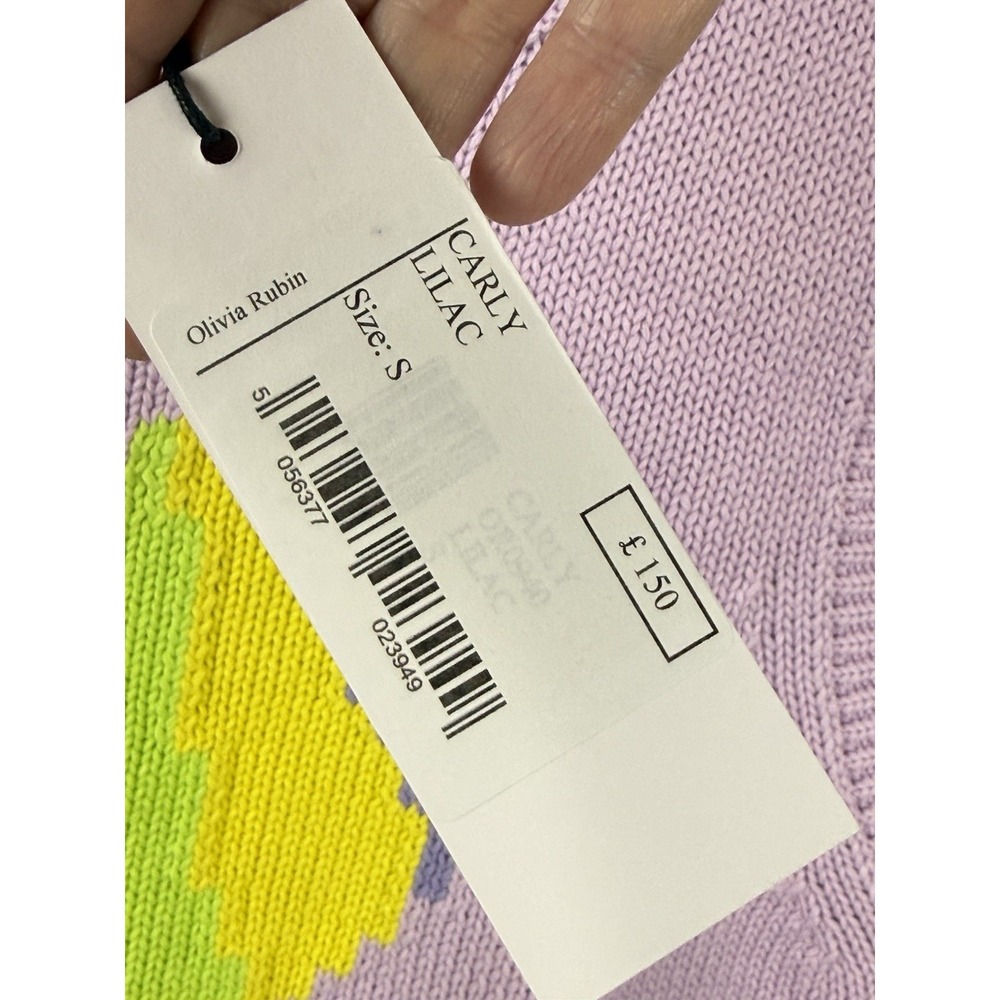 OLIVIA RUBIN Womens Carly Lilac Sleeveless Sweater Size Small Heart NWT - Picture 5 of 6
